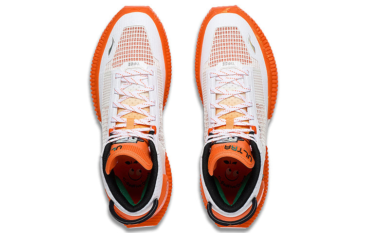 Shop Li-Ning BadFive 3 Ultra Mid 'Putih Oranye' Sepatu Basket ABFS011-9