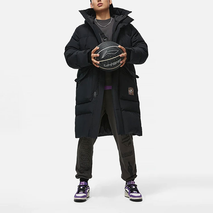 Shop Li-Ning BADFIVE Chaqueta Negra con Capucha de Manga Larga y Transpirable. AYMT143-1