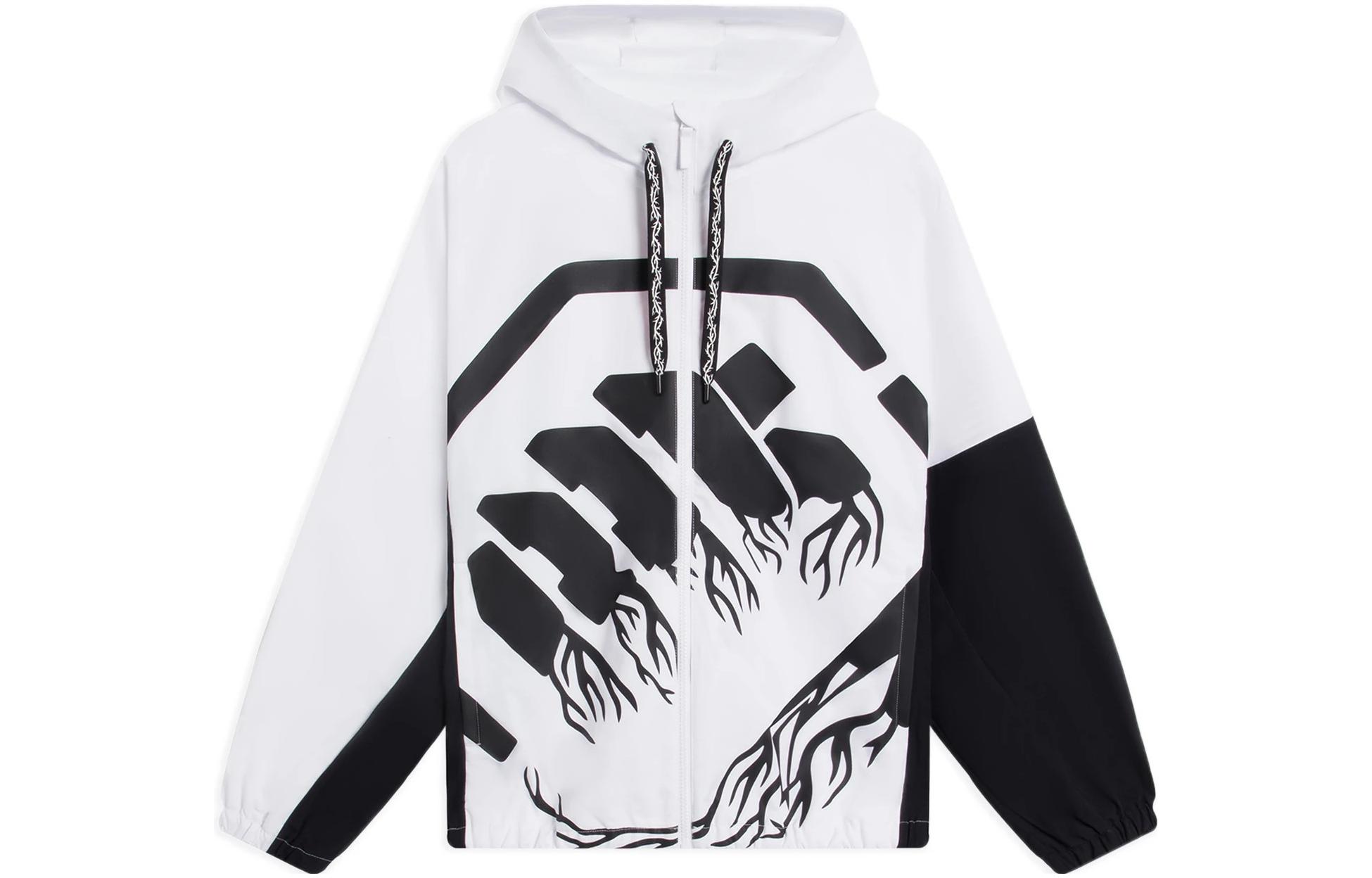 Li-Ning BADFIVE 'Grass Menace' Abstract Print Zipper Track Jacket Multi-Color AFDS569-6