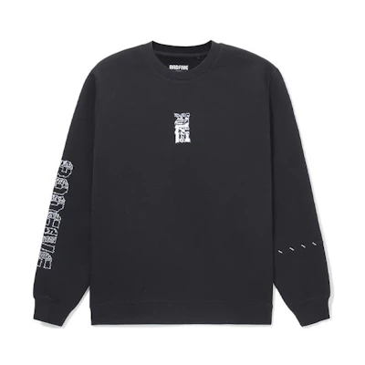 Li-Ning BADFIVE "Tiger Mountain" Graphic Crewneck Sweatshirt Black AWDS135-4