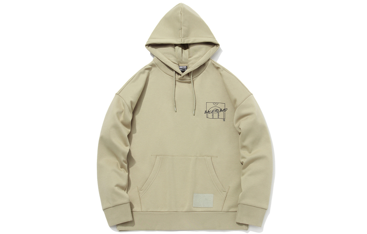 Li-Ning BADFIVE Basketball Fleece Hoodie Loose Fit Khaki Pullover AWDQ767-5