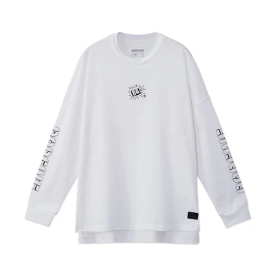 Li-Ning BADFIVE Basketball Graphic Loose Fit Crewneck Sweatshirt White Men AHSR471-5