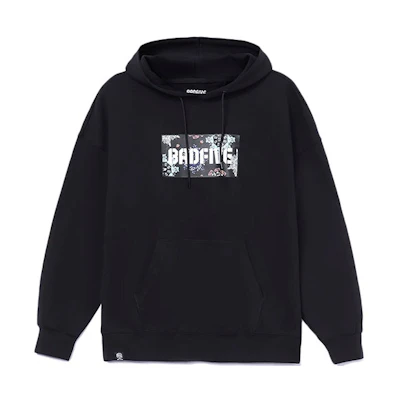 Li-Ning BADFIVE Basketball Hoodie Black - Oversized Letter Print Pullover AWDR767-3