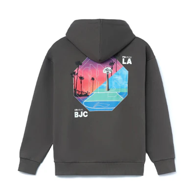 Li-Ning BADFIVE Basketball Hoodie Loose Fit Embroidered Dark Gray AWDR411-2
