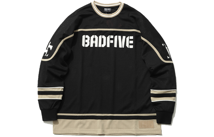 Li-Ning BADFIVE Basketball Series Colorblock Mesh Sweatshirt Black AHSR021-4