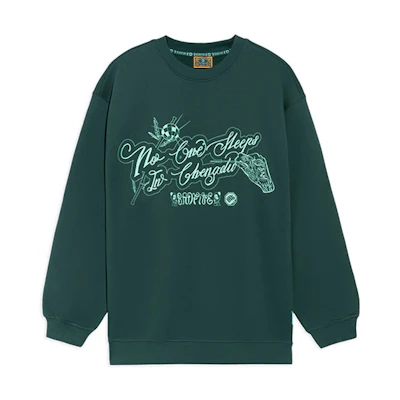 Li-Ning BADFIVE Basketball Series Unisex Crewneck Pullover Sweatshirt - Pine Green AWDRH65-1