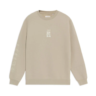 Li-Ning BADFIVE Basketball Sweatshirt Tiger Print Crewneck Gray AWDS135-3