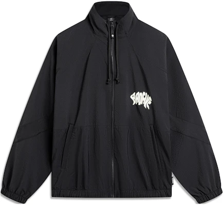 Li-Ning BADFIVE Black Letter Print Stand Collar Windbreaker Jacket AFDU419-4 Buy Li-Ning BADFIVE Black Letter Print Stand Collar Windbreaker Jacket AFDU419-4