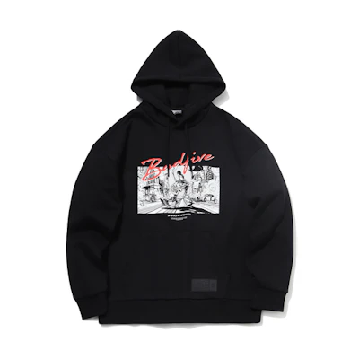 Li-Ning BADFIVE Black Pullover Basketball Print Long-Sleeve Sweatshirt AWDR099-3