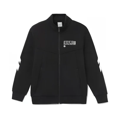 Li-Ning BADFIVE Black Zipper Pullover Sweatshirt with Solid Print AWDRB87-1