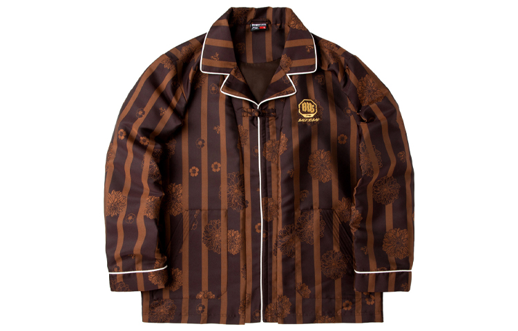 Li-Ning BADFIVE Bloom Series Striped Printed Woven Jacket Brown () AJDP673-1
