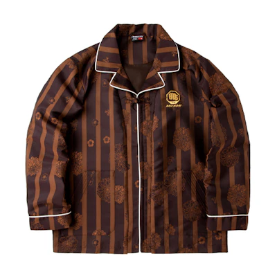 Li-Ning BADFIVE Bloom Series Striped Printed Woven Jacket Brown () AJDP673-1