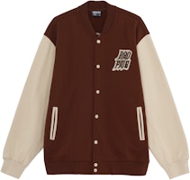 Li-Ning BADFIVE Colorblock Baseball Fleece Jacket Brown Warm Coat AJDT043-7 Li-Ning BADFIVE Colorblock Baseball Fleece Jacket Brown Warm Coat AJDT043-7