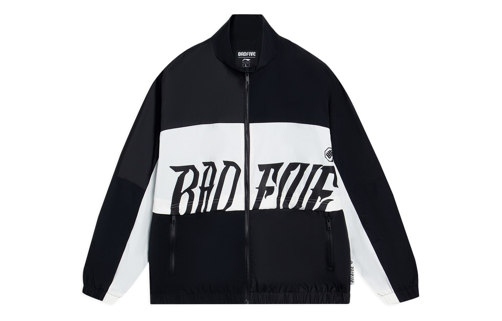 Li-Ning BADFIVE Colorblock Logo Zip-Up Jacket Black AFDT061-3