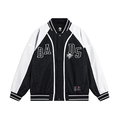 Li-Ning BADFIVE Colorblock Loose-Fit Baseball Jacket Black () AFDT437-5