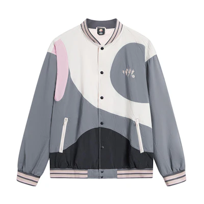 Li-Ning BADFIVE Colorblock Loose Fit Jacket - Moonlight Gray/Shadow Gray/Black AFDT797-2