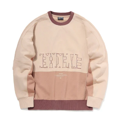 Li-Ning BADFIVE Colorblock Pullover Crewneck Sweatshirt Brown AWDR073-1