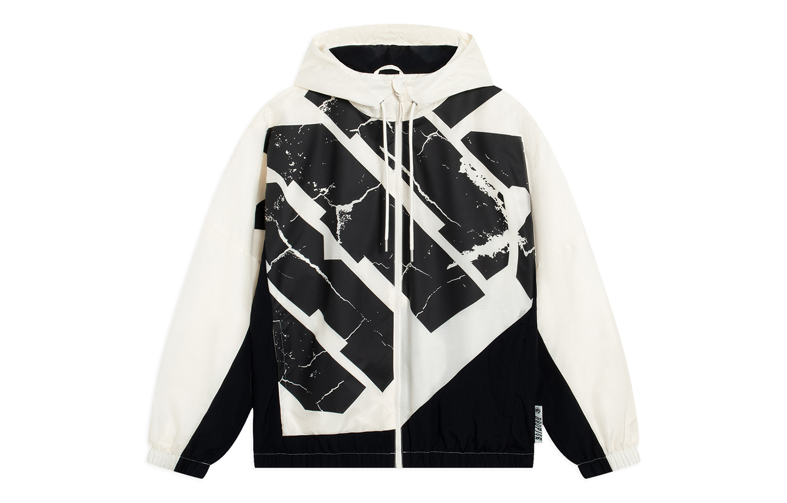 Li-Ning BADFIVE Colorblock Striped Zip Hoodie Jacket Beige () AFDT059-3