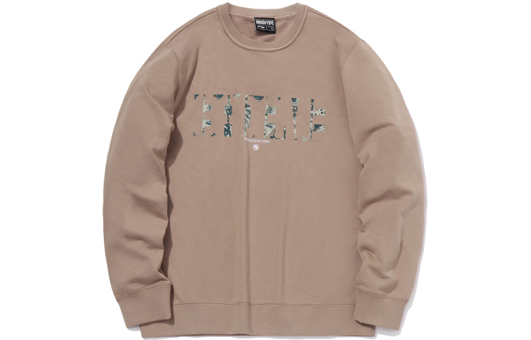 Li-Ning BADFIVE Crewneck Pullover Sweatshirt Gingerbread Brown AWDR091-5