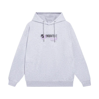 Li-Ning BADFIVE Extremes Letter Print Sweatshirt Light Gray Unisex AWDSD37-2