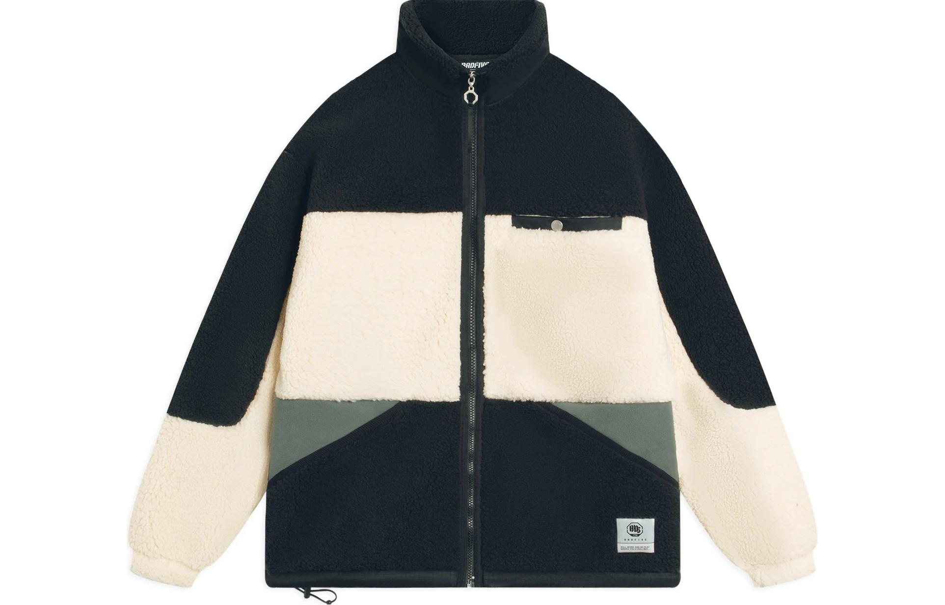 Li-Ning BADFIVE Fleece-Lined Warm Sports Jacket for Men - White AFDSA71-3