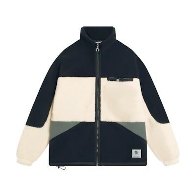 Li-Ning BADFIVE Fleece-Lined Warm Sports Jacket for Men - White AFDSA71-3
