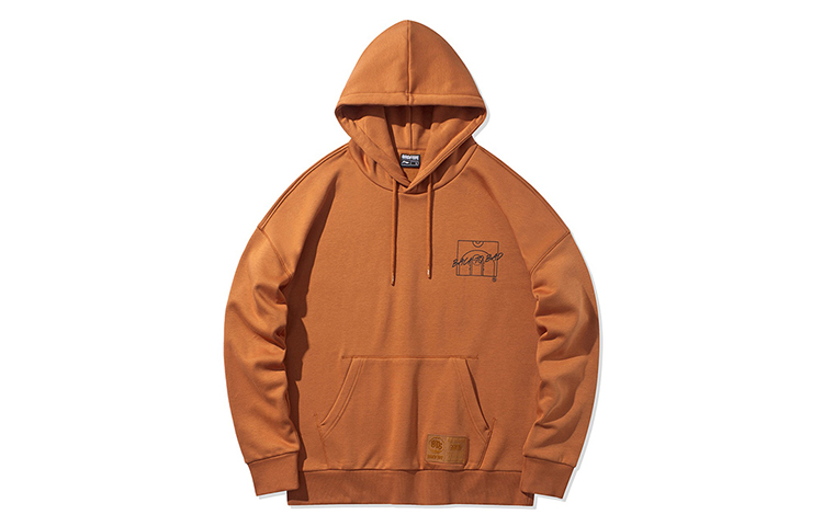 Li-Ning Badfive Fleece Hoodie Amber Brown Winter Basketball Series AWDQ767-2