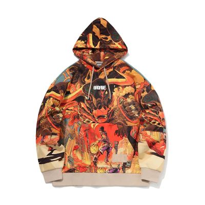 Li-Ning BADFIVE Fleece Hoodie Multicolor Long-Sleeve Pullover AWDR059-1