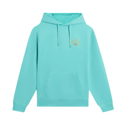 Li-Ning BADFIVE Fluorescent Jade Green Letter Print Hoodie AWDSA69-2