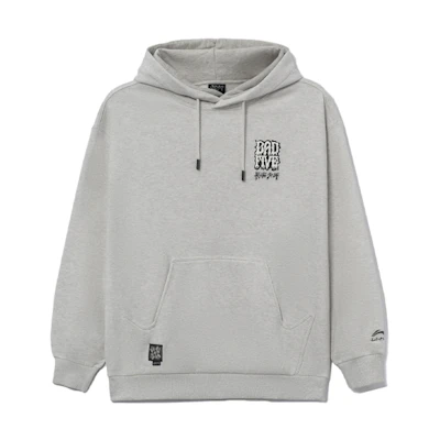 Li-Ning BADFIVE Foam Lined Pullover Hoodie Unisex - Gray AWDRF95-4