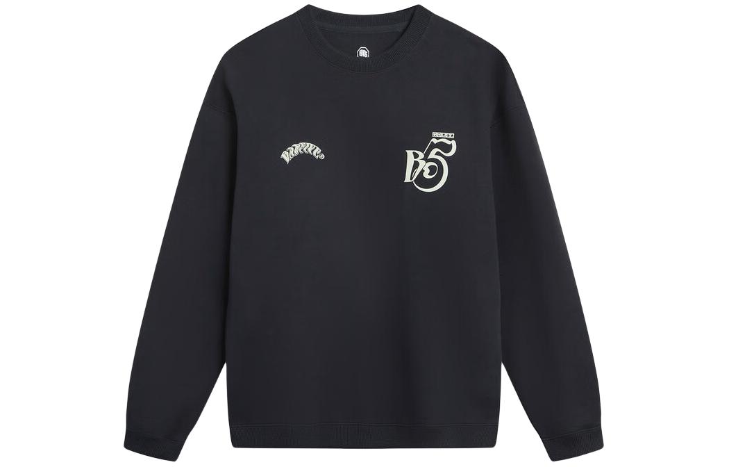 Li-Ning BADFIVE Graphic Crewneck Pullover Sweatshirt Black AWDU091-5