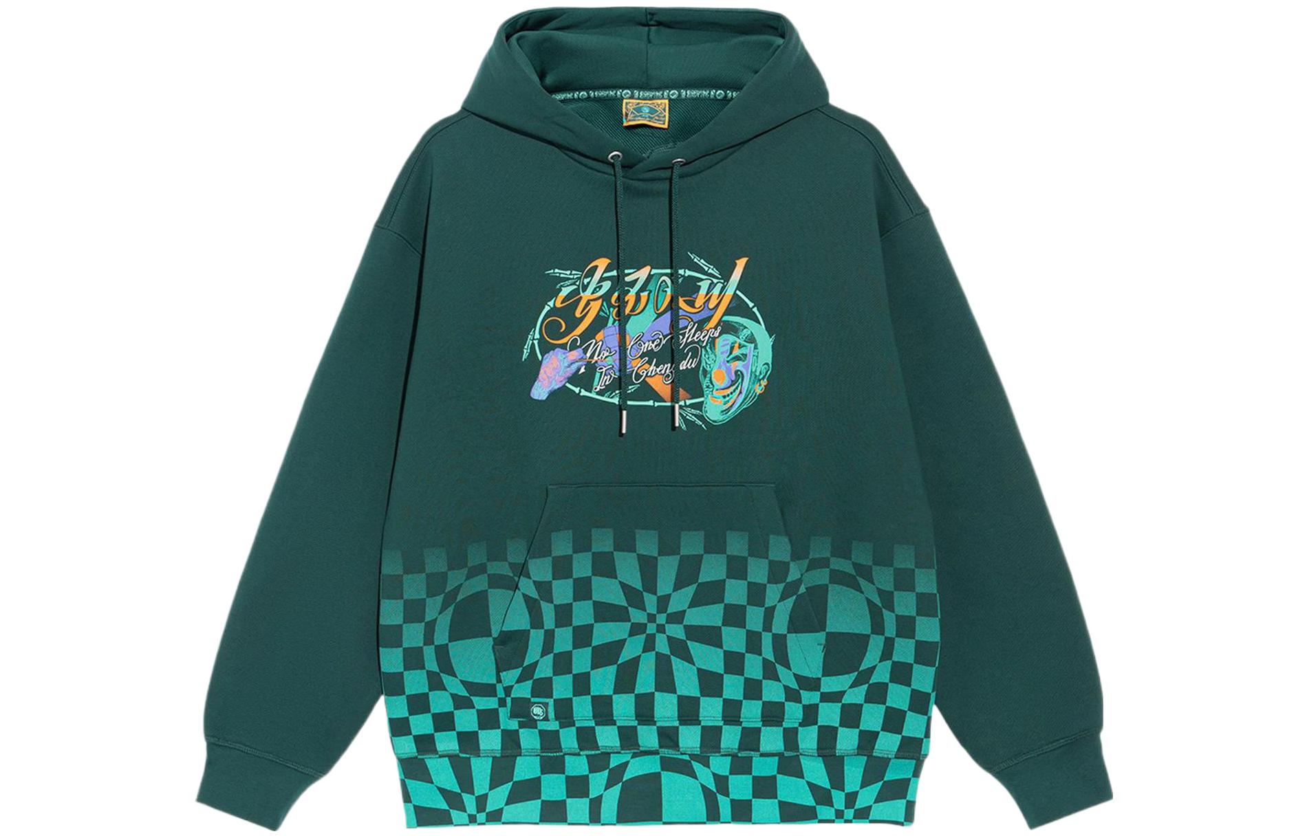 Li-Ning BADFIVE Graphic Hoodie Green - Unisex Streetwear Pullover AWDRH63-3