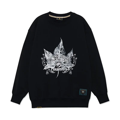 Li-Ning BADFIVE Graphic Oversized Pullover Sweatshirt Unisex Black AWDRE17-3