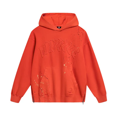 Li-Ning BADFIVE Hoodie Casual Long-Sleeve Sweatshirt - Phoenix Orange AWDU097-2