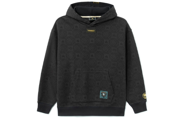 Li-Ning BADFIVE Jiangzuo Pullover Hoodie Black Unisex Couple Style AWDRE21-1