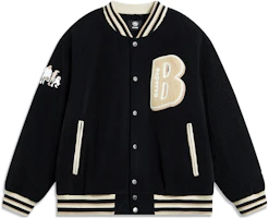 Li-Ning BADFIVE Letter Embroidery Baseball Jacket - Black AFMT015-4 Li-Ning BADFIVE Letter Embroidery Baseball Jacket - Black AFMT015-4