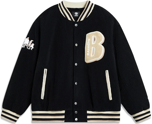 Li-Ning BADFIVE Letter Embroidery Baseball Jacket - Black AFMT015-4 Buy Li-Ning BADFIVE Letter Embroidery Baseball Jacket - Black AFMT015-4