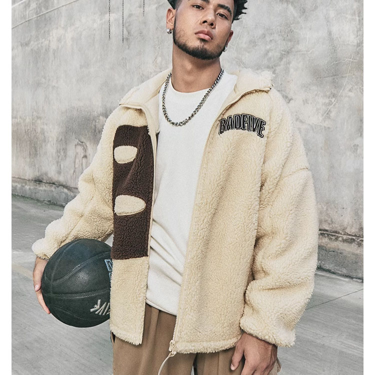 Shop Li-Ning BADFIVE Letter Print Hoodie Fleece Jacket - Misty Khaki AFDT665-1