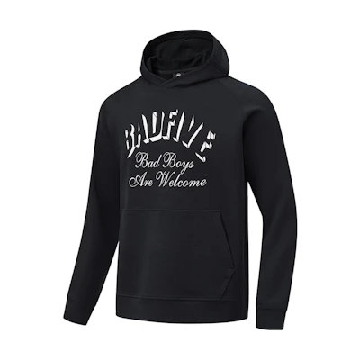 Li-Ning BADFIVE Letter Print Oversized Hoodie Black Unisex AWDT887-4