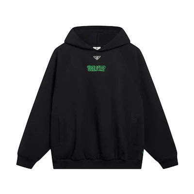 Li-Ning BADFIVE Letter Print Pullover Sweatshirt Unisex Black AWDSJ09-1