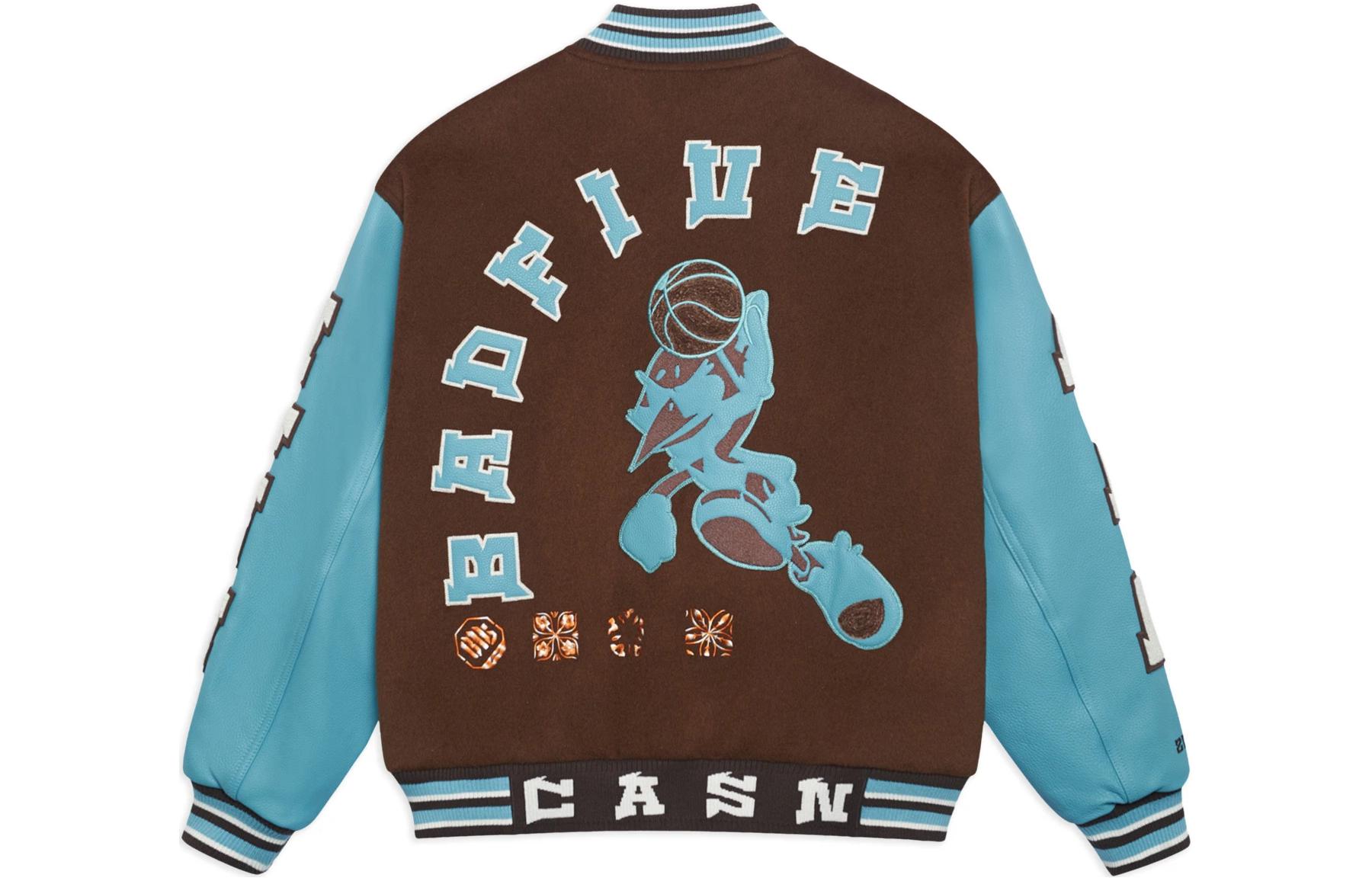 Li-Ning BADFIVE Logo Button Baseball Jacket Brown  Long Sleeve AJMS143-1 圖 3