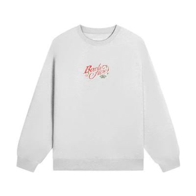 Li-Ning BADFIVE Logo Print Crewneck Sweatshirt Grey AWDS653-8