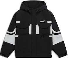 Li-Ning BADFIVE Logo Print Patchwork Windbreaker Black AFDT055-3 Li-Ning BADFIVE Logo Print Patchwork Windbreaker Black AFDT055-3