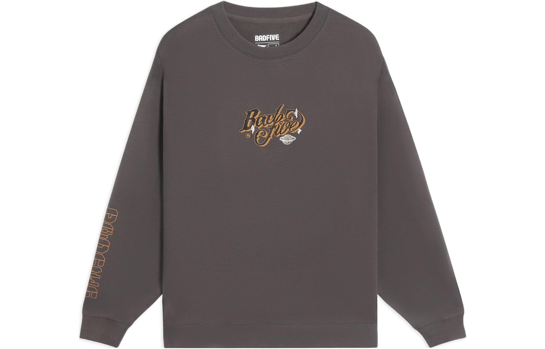 Li-Ning BADFIVE Logo Pullover Sweatshirt Coffee Brown () AWDS653-7