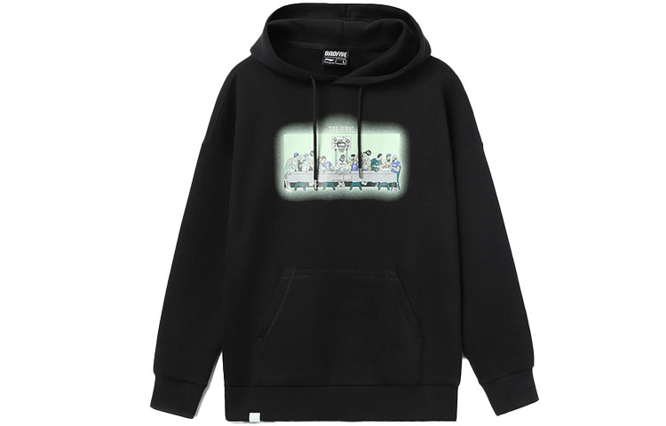Li-Ning BADFIVE Loose Fit Pullover Hoodie Black () AWDR417-2