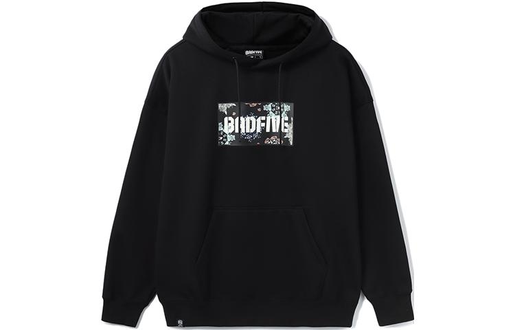 Li-Ning BADFIVE Oversized Basketball Hoodie Black with Letter Print AWDR773-4