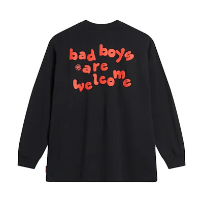Li-Ning BADFIVE Oversized Letter Print Crewneck Sweatshirt Black Unisex AWDT891-4