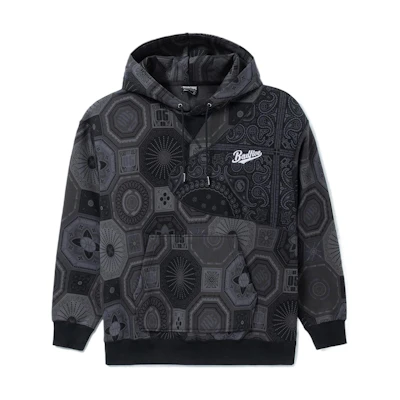 Li-Ning BADFIVE Paisley Logo Print Drawstring Sweatshirt Unisex Black AWDR781-3