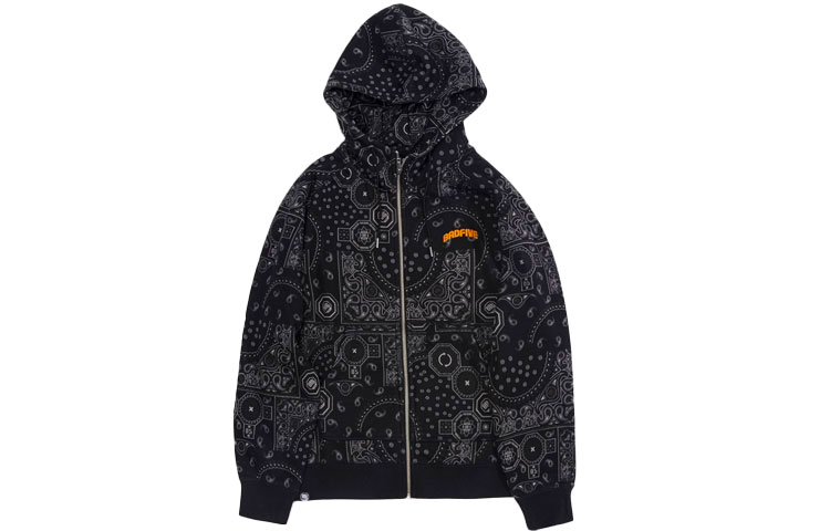 Li-Ning BADFIVE Paisley Warm Fleece Basketball Hoodie Jacket Black - Winter Wear AWDR783-1