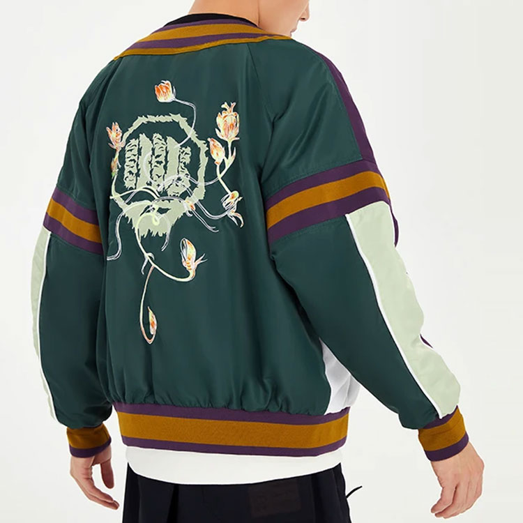 Details for Li-Ning BADFIVE Printed Button-Up Jacket White/Manor Green AJMS011-1